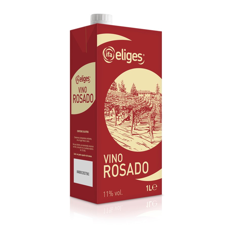 Vino rosado de mesa IFA ELIGES 11º brik 1 L