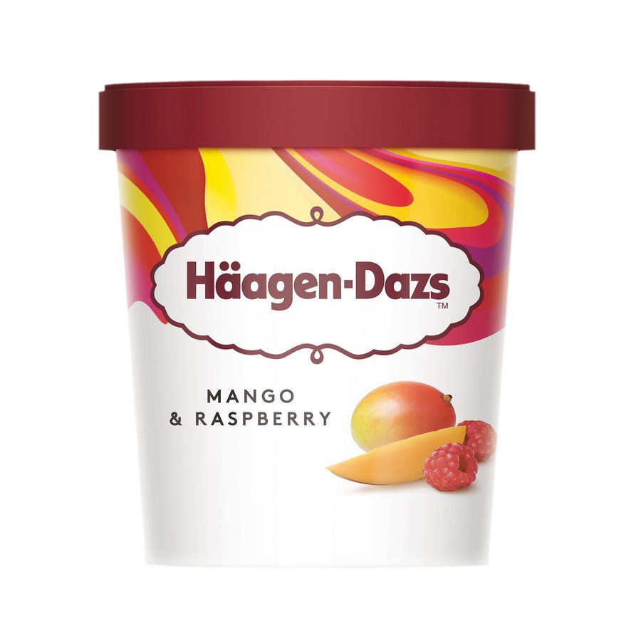 Helado HAAGEN DAZS mango raspberry 400 g