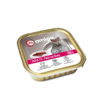 Alimento gato paté con buey IFA AMIGO tarrina 100 g