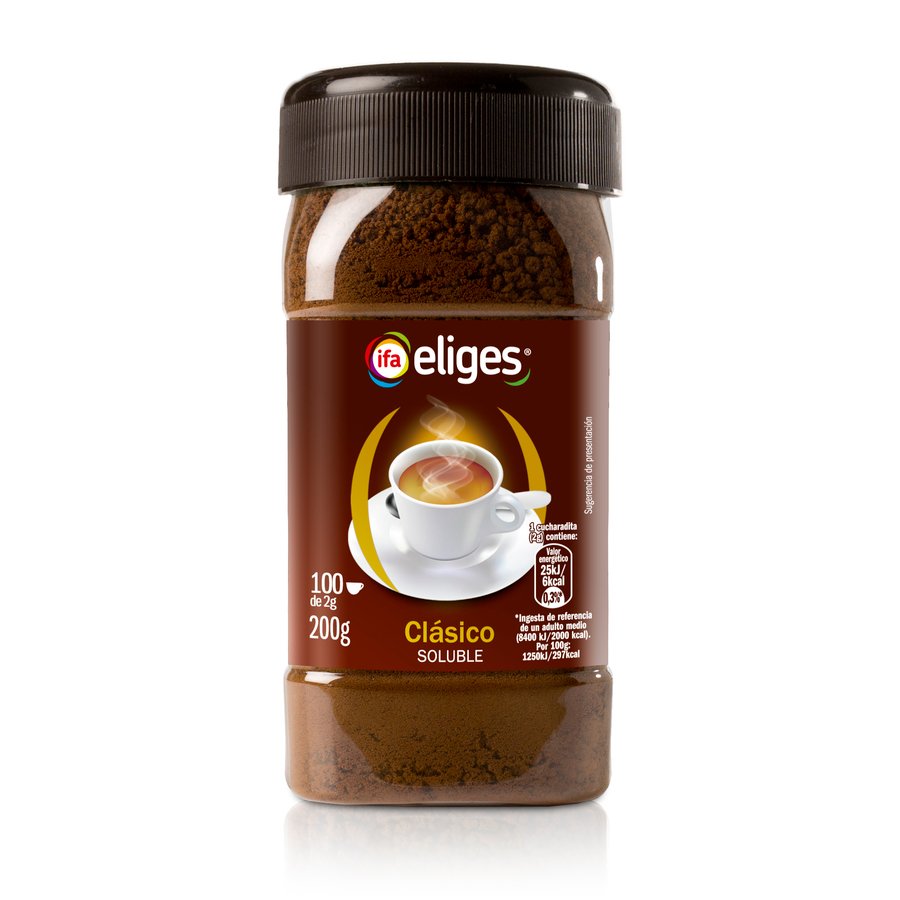 Café soluble IFA ELIGES natural frasco 200 g