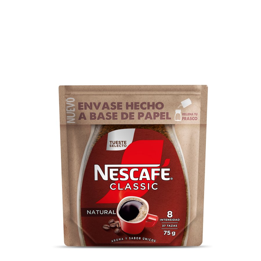 Café soluble NESCAFE Classic natural paquete 75 g