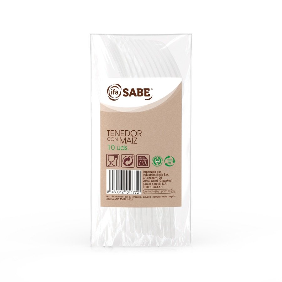 Tenedores con maíz IFA SABE reutilizables 10 unidades
