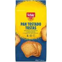 Pan tostado tostas SCHAR sen glute sen lactosa 260 g