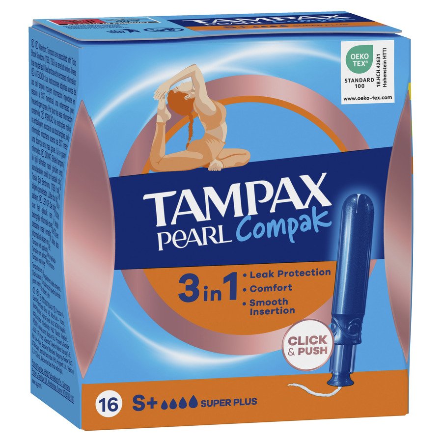 Tampones TAMPAX Compak Pearl Super Plus 16 unidades