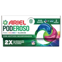 Detergente caps ARIEL pods Poderoso 12 unidades