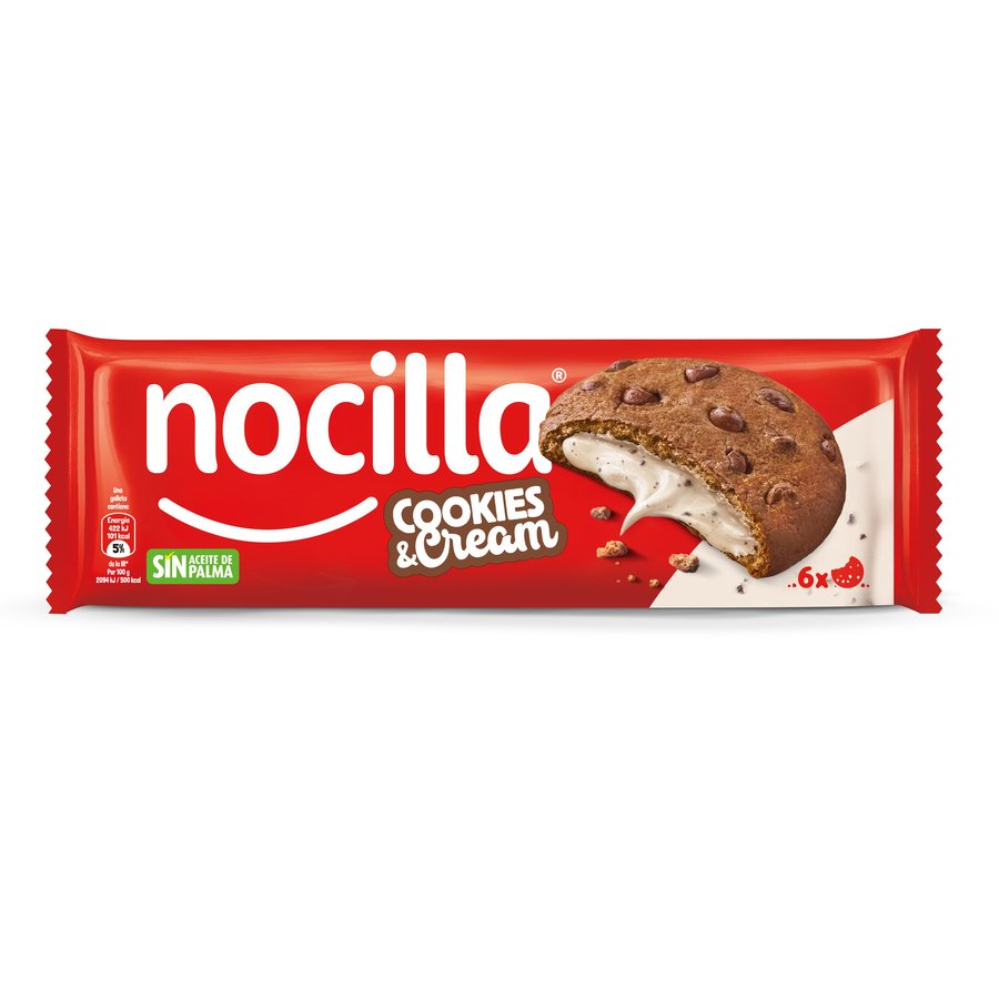 Galletas NOCILLA Cookies & Cream 6 unidades 120 g