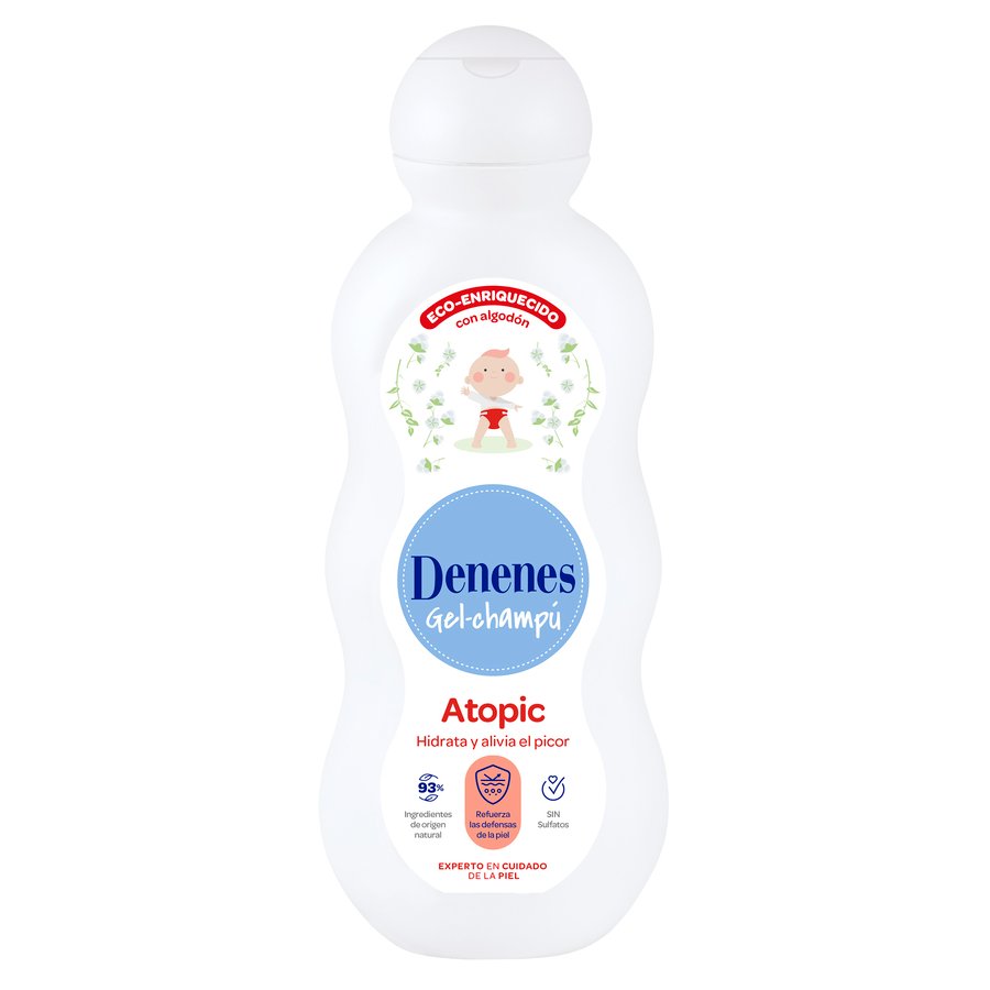 Gel de baño y champú DENENES Atopic 600 ml