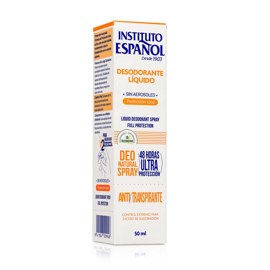 Desodorante líquido INSTITUTO ESPAÑOL Protección Total spray 50 ml