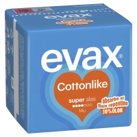 Compresas EVAX Cottonlike super alas 14 unidades