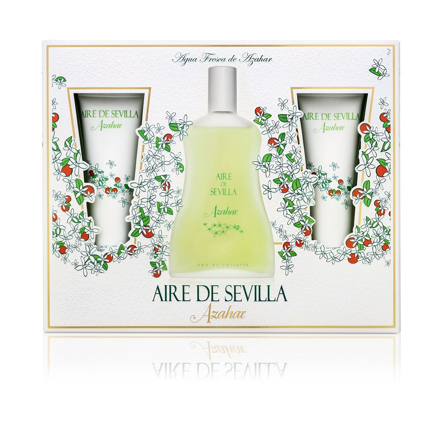 Estuche AIRE DE SEVILLA Azahar (colonia 100ml + crema corporal 100ml + gel 100ml)