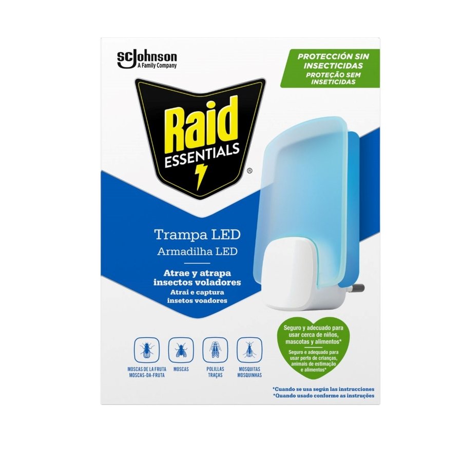 Trampa led RAID Essentials sin insecticida aparato + recambio