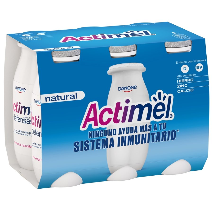 ACTIMEL DANONE líquido natural pack 6x100 g