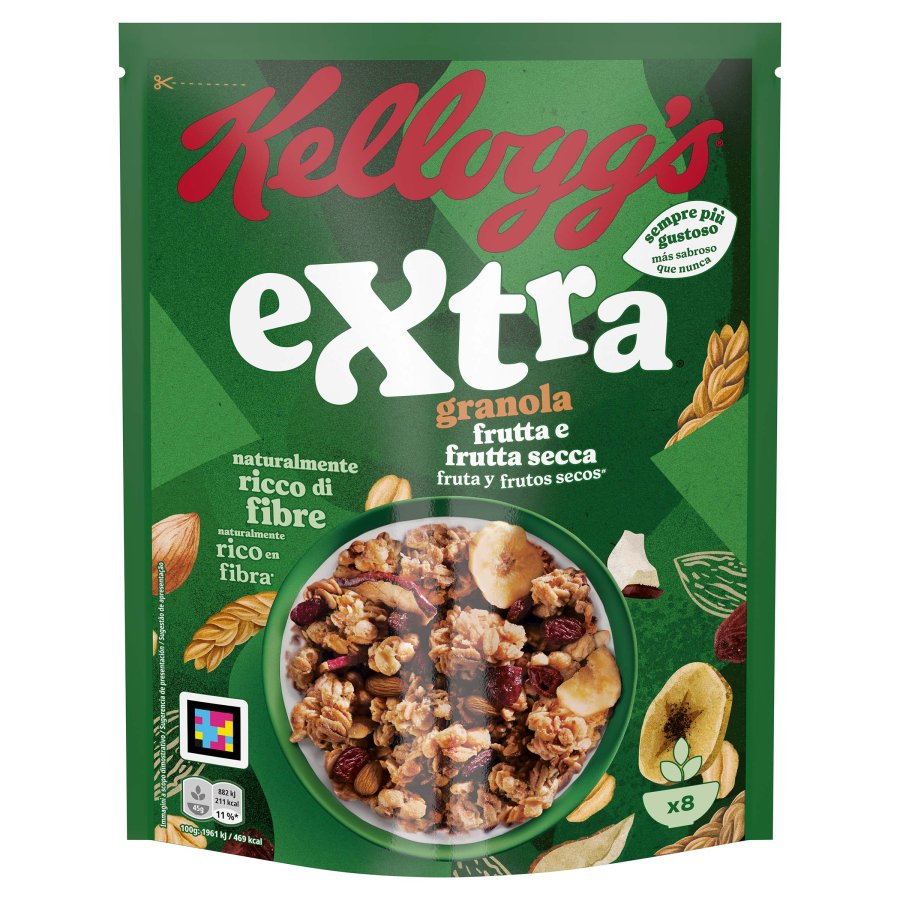 Granola KELLOGGS Extra Fruta y Fruta Seca 375 g