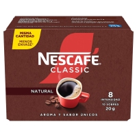 Café soluble NESCAFE Classic natural estuche 10 sobres