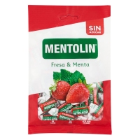 Caramelos MENTOLIN fresa y menta sin azúcar 100 g