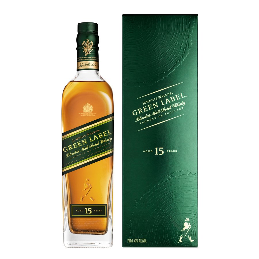 Whisky malta J.WALKER Green 15 años botella 70 cl