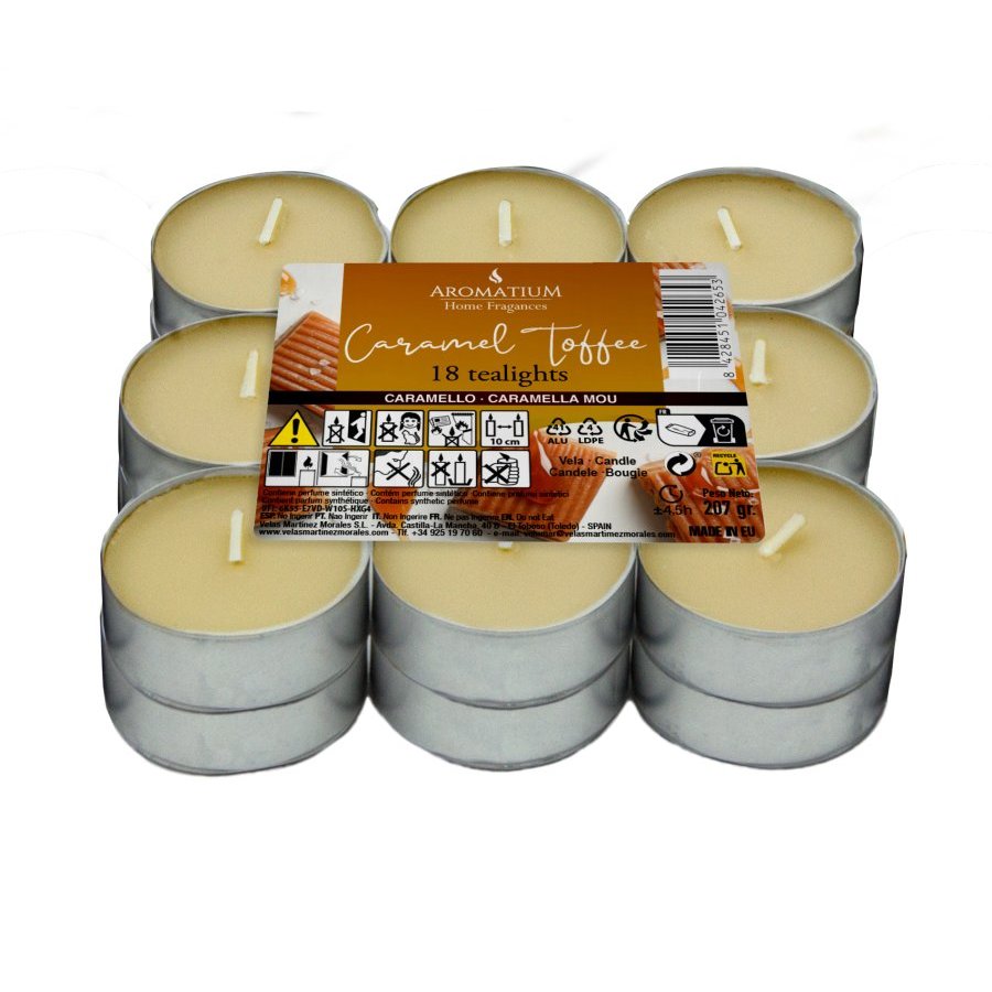 Mini velas perfumadas AROMATIUM Caramel Toffee 18 unidades 207 g