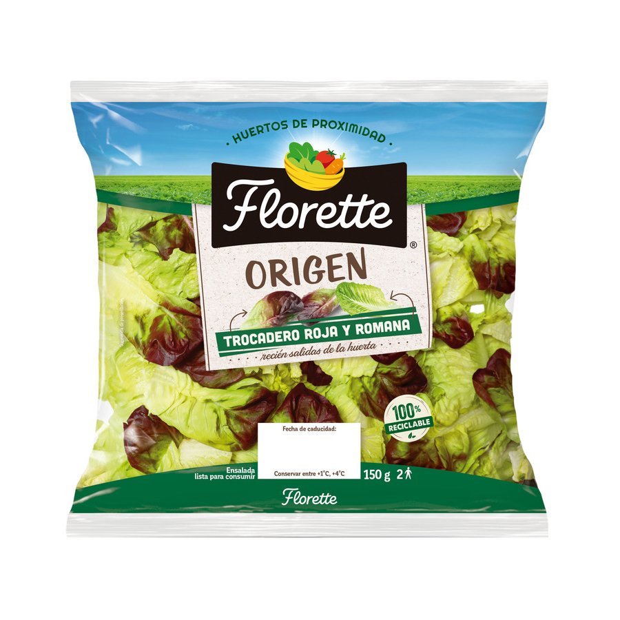 Ensalada origen trocadero/romana FLORETTE bolsa 150 g