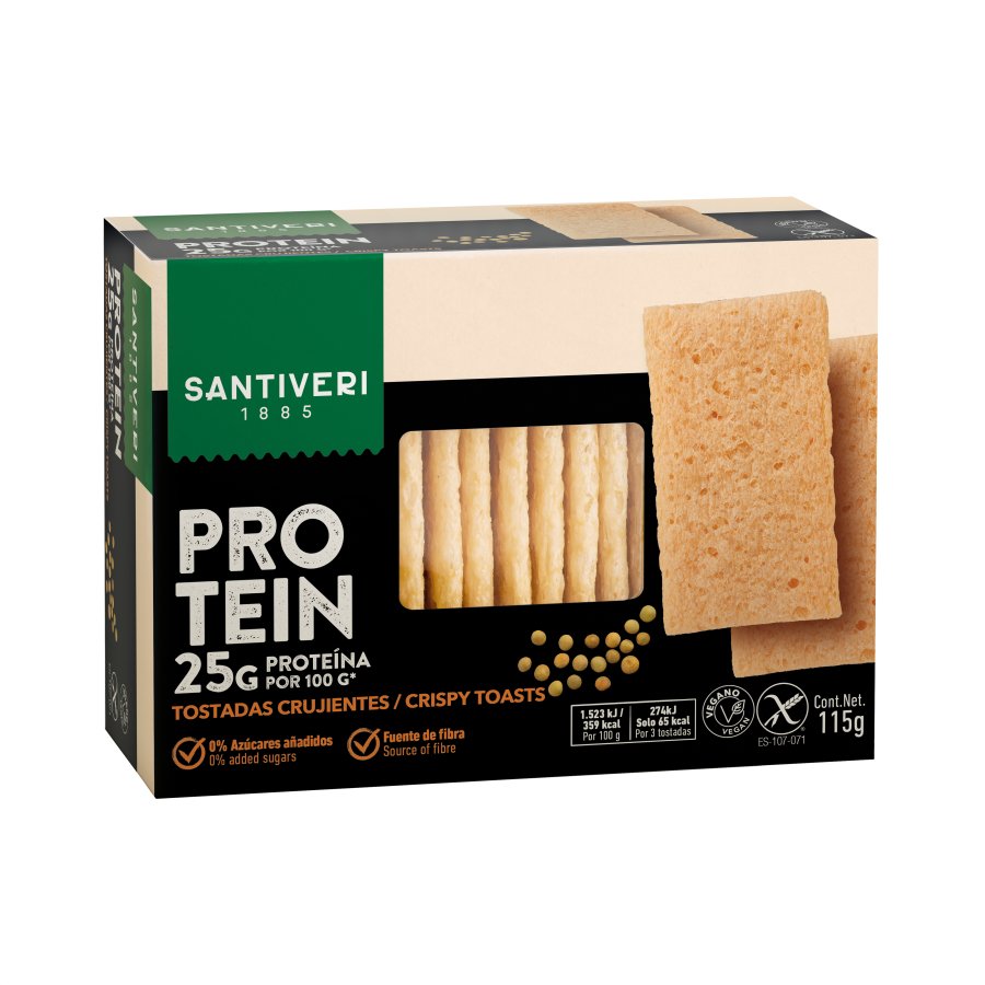 Tostadas crujientes SANTIVERI Protein 115 g