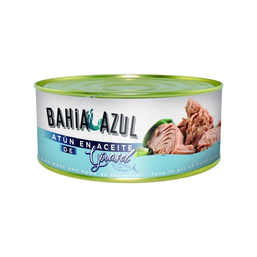 Atún en aceite de girasol BAHIA AZUL 875 g pn.