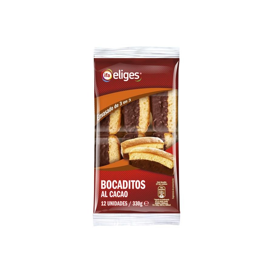 Bocaditos al cacao IFA ELIGES 12 unidades 330 g