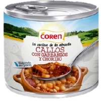 Callos con garavanzos COREN lata 625 g pn.