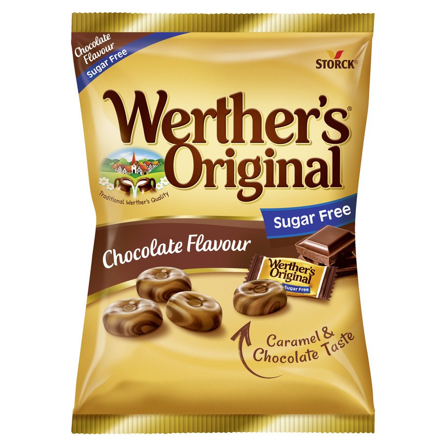 Caramelos WERTHER'S Original chocolate sin azúcar 60 g