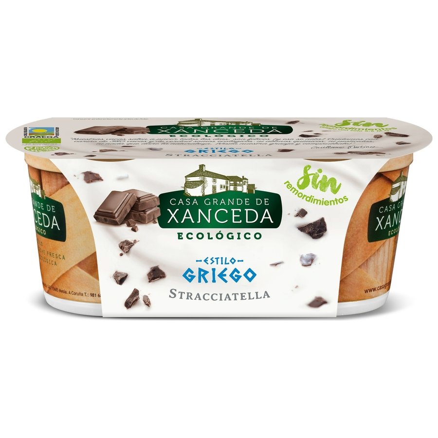 Leche fermentada estilo griego XANCEDA eco stracciatella 2x125 g
