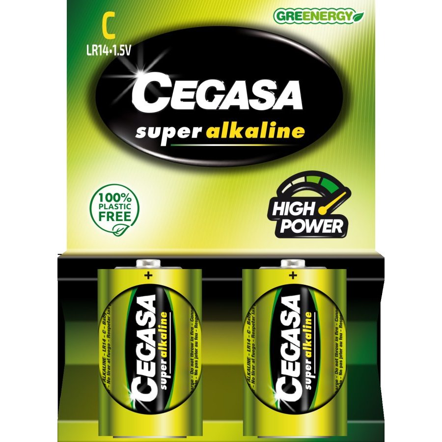 Pila súper alcalina CEGASA LR14 blister 2 unidades