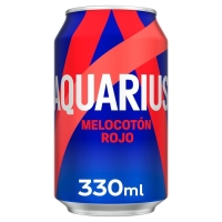 Bebida refrescante AQUARIUS melocotón rojo lata 33 cl