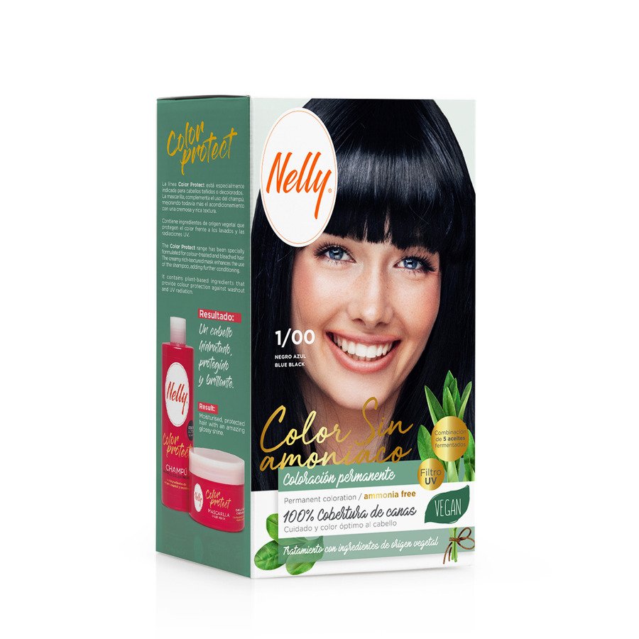 Tinte NELLY sin amoníaco negro azul 1/00
