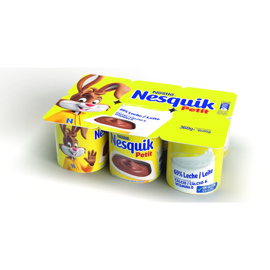 Postre lácteo Petit NESTLE NESQUIK pack 6x60 g