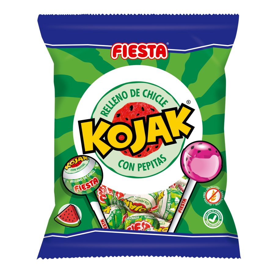 Caramelos palo FIESTA Kojak sandía 7 unidades 105 g