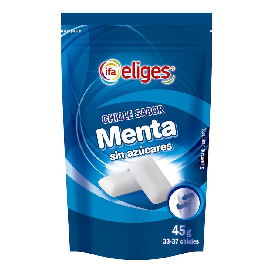 Chicle IFA ELIGES menta sin azúcar grageas bolsa 45 g