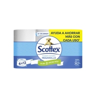 Papel hixiénico SCOTTEX mega 6=12 rolos