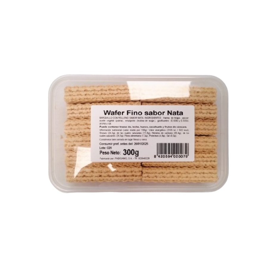 Wafer fino sabor nata FADICAMO 300 g
