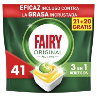 Lavavajillas máquina FAIRY original 21 unidades + 20 gratis