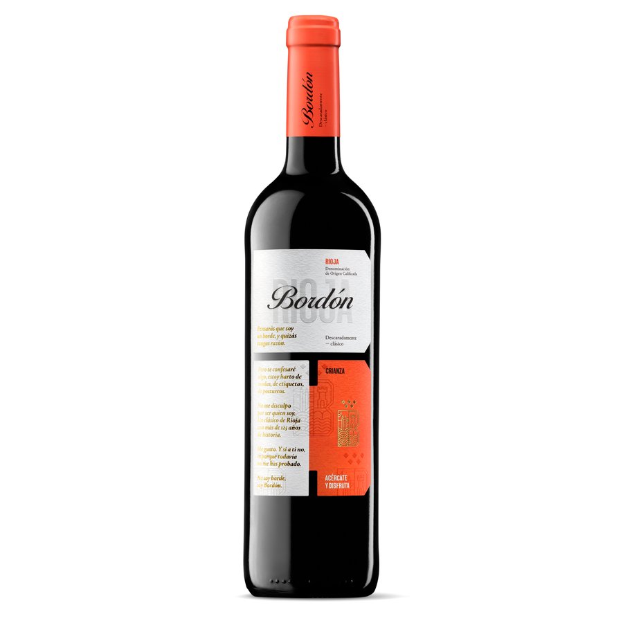 Vino tinto D.O.Ca.Rioja BORDÓN Crianza botella 75 cl