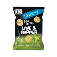Mini tortitas BICENTURY lime&pepper 21% proteína 60 g