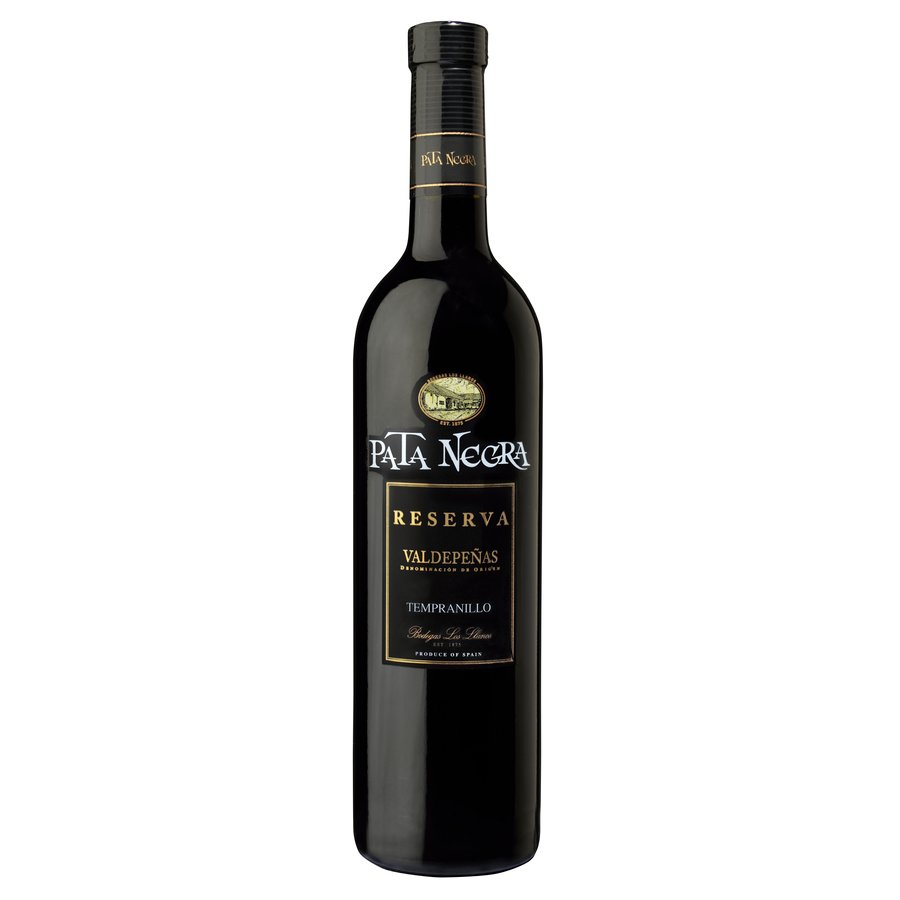 Vino tinto D.O.Valdepeñas PATA NEGRA Reserva botella 75 cl