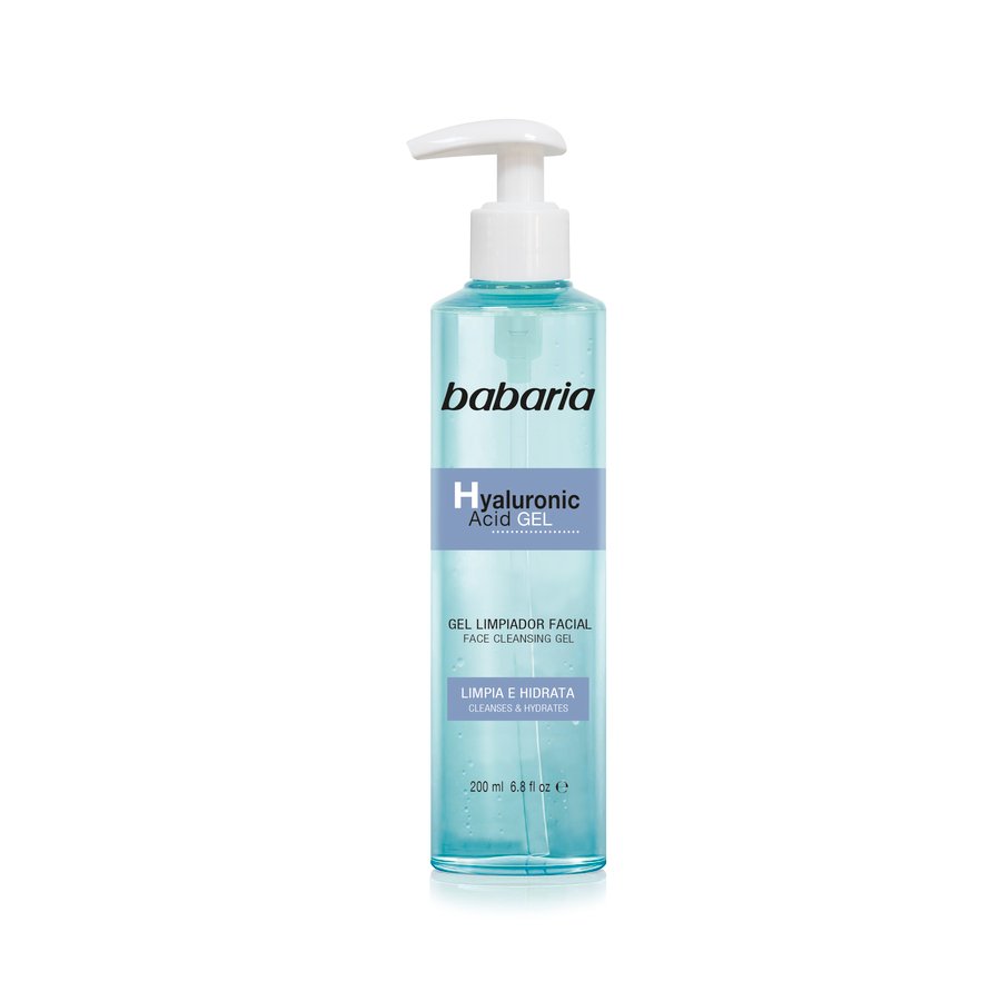 Gel limpiador facial BABARIA Acido Hialurónico 200 ml