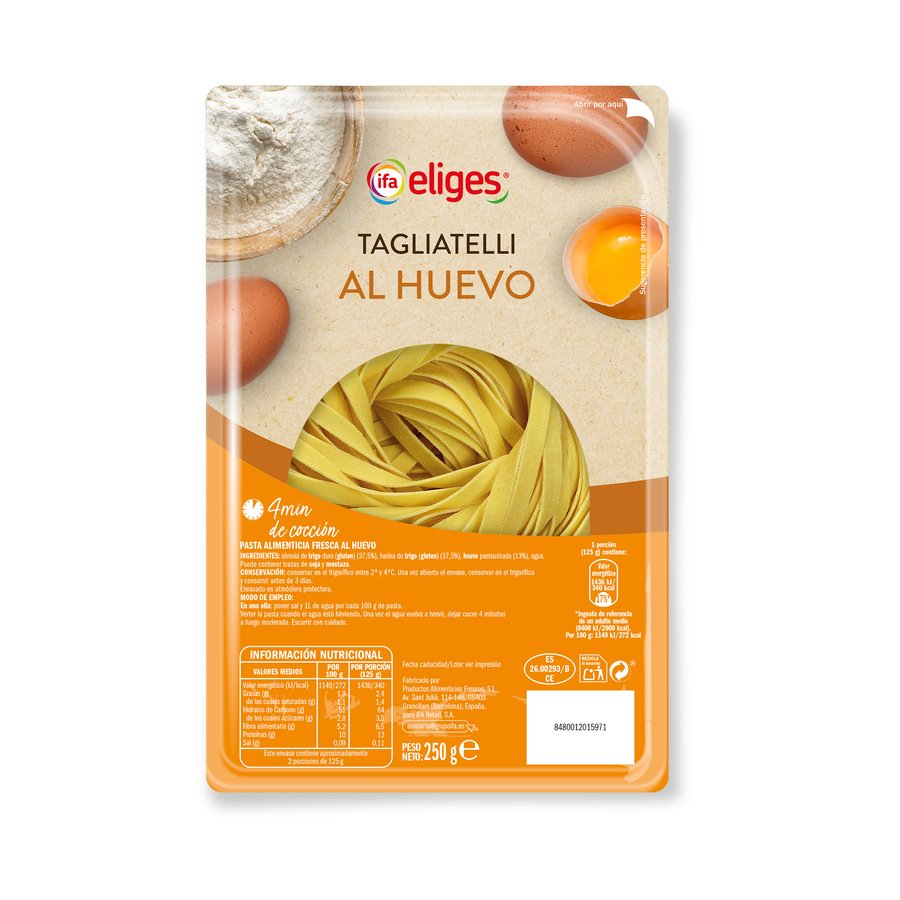 Tagliatelli al huevo IFA ELIGES 250 g