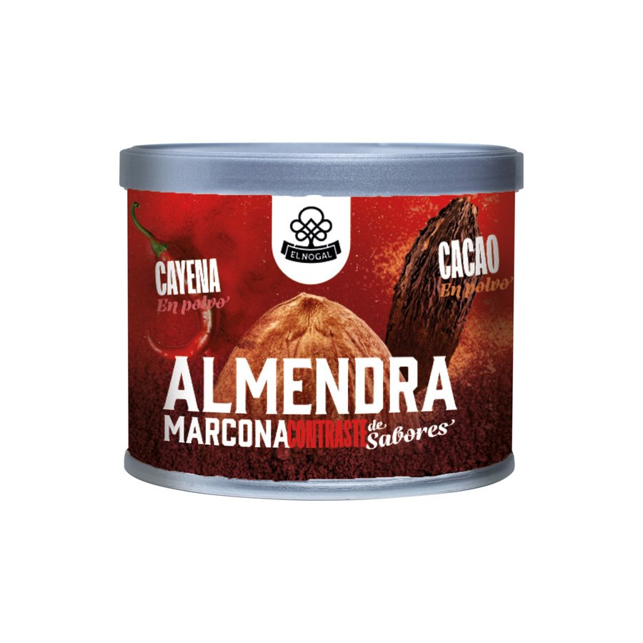 Almendra marcona EL NOGAL con cayena y cacao lata 100 g