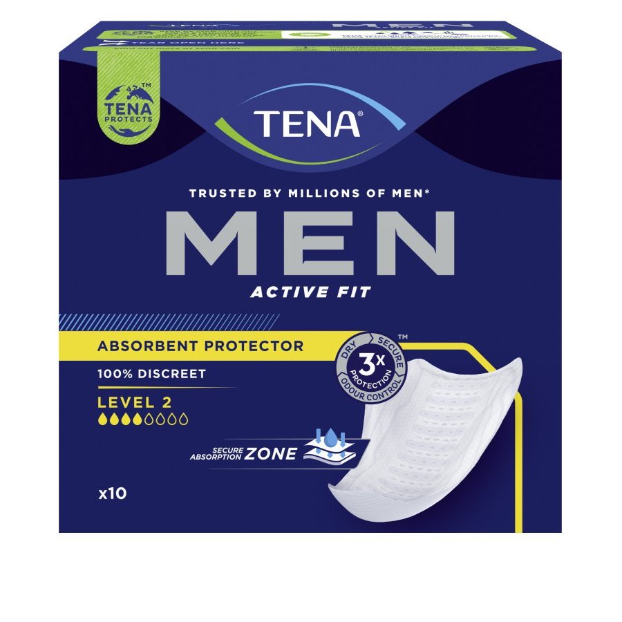 Protector absorbente TENA men Active Fit level-2 10 unidades