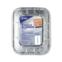 Bandejas aluminio con tapa rectangular 0,5 l. IFA SABE 5 unidades