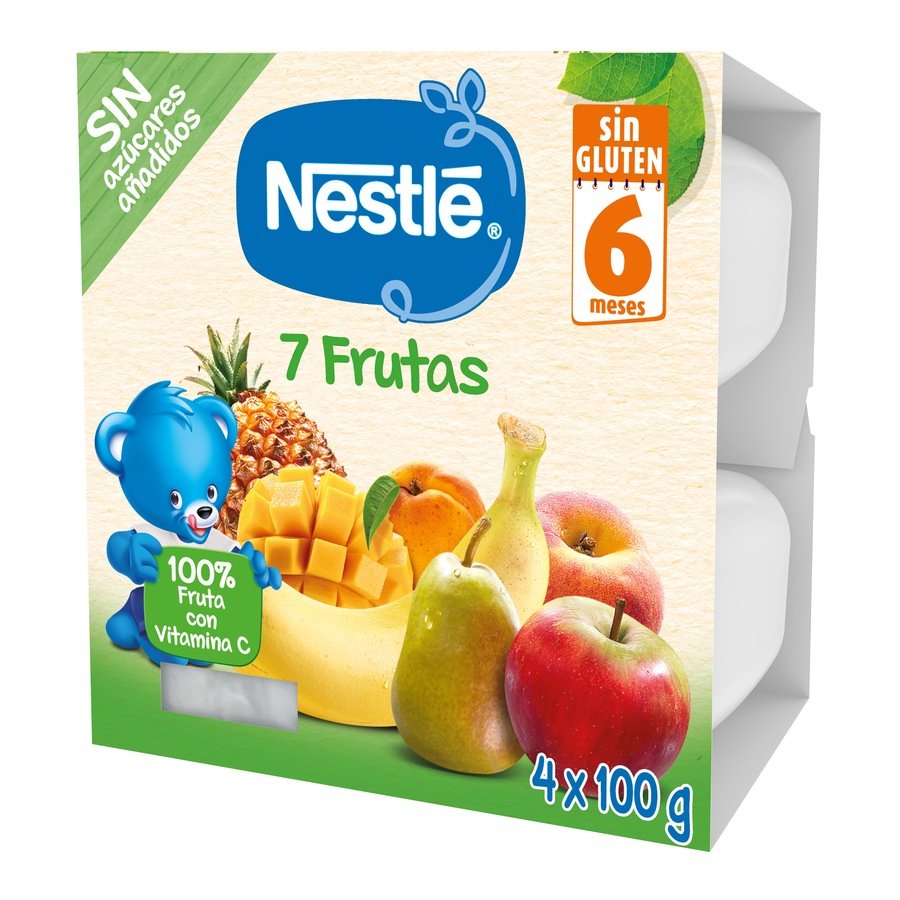 Alimento infantil NESTLE 7 frutas 4 x 100 g