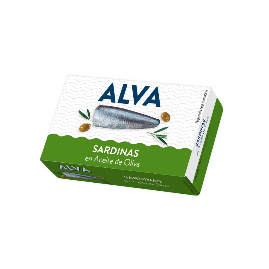 Sardinas en aceite oliva ALVA 120 g pn.