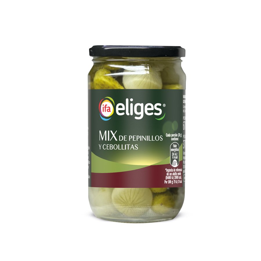 Mix pepinillos y cebollitas IFA ELIGES 370 g pne.