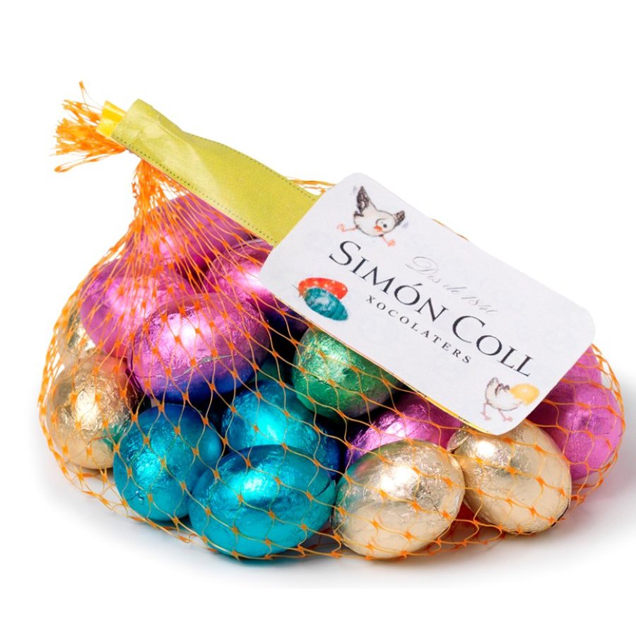 Huevos mini chocolate rellenos de praline SIMON COLL 135 g