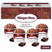 Helado HAAGEN DAZS chocolate belga 4 unidades 320 g